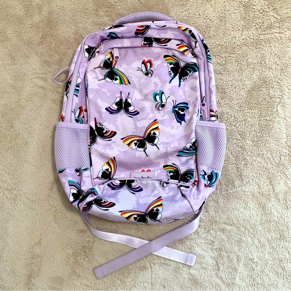 Vera Bradley Backpack Butterfly Pattern Lavender